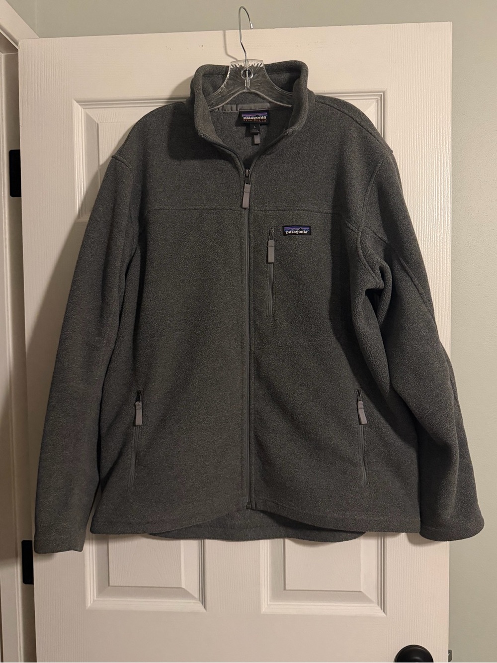 Patagonia Men's Synchilla Gray Fleece Full-Zip Jacket
